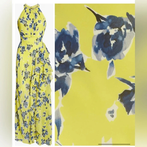 Eliza J Halter Ruffle Maxi Dress - Picture 3 of 7